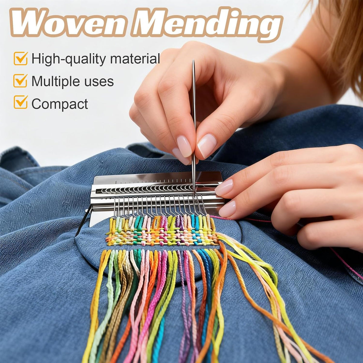 MendLab Visible Mending Loom Kit — 36 Threads