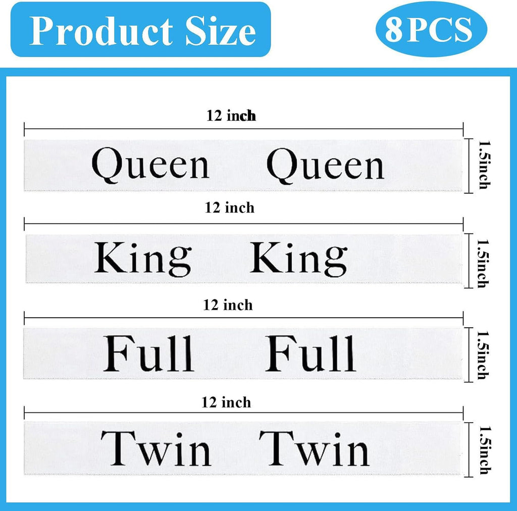 LinenID Sheet Organizer Bands — 8 Pack