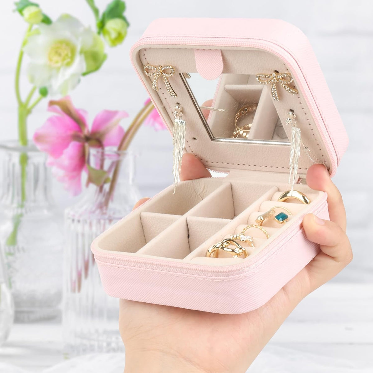 Voyage Mini Jewelry Case with Mirror