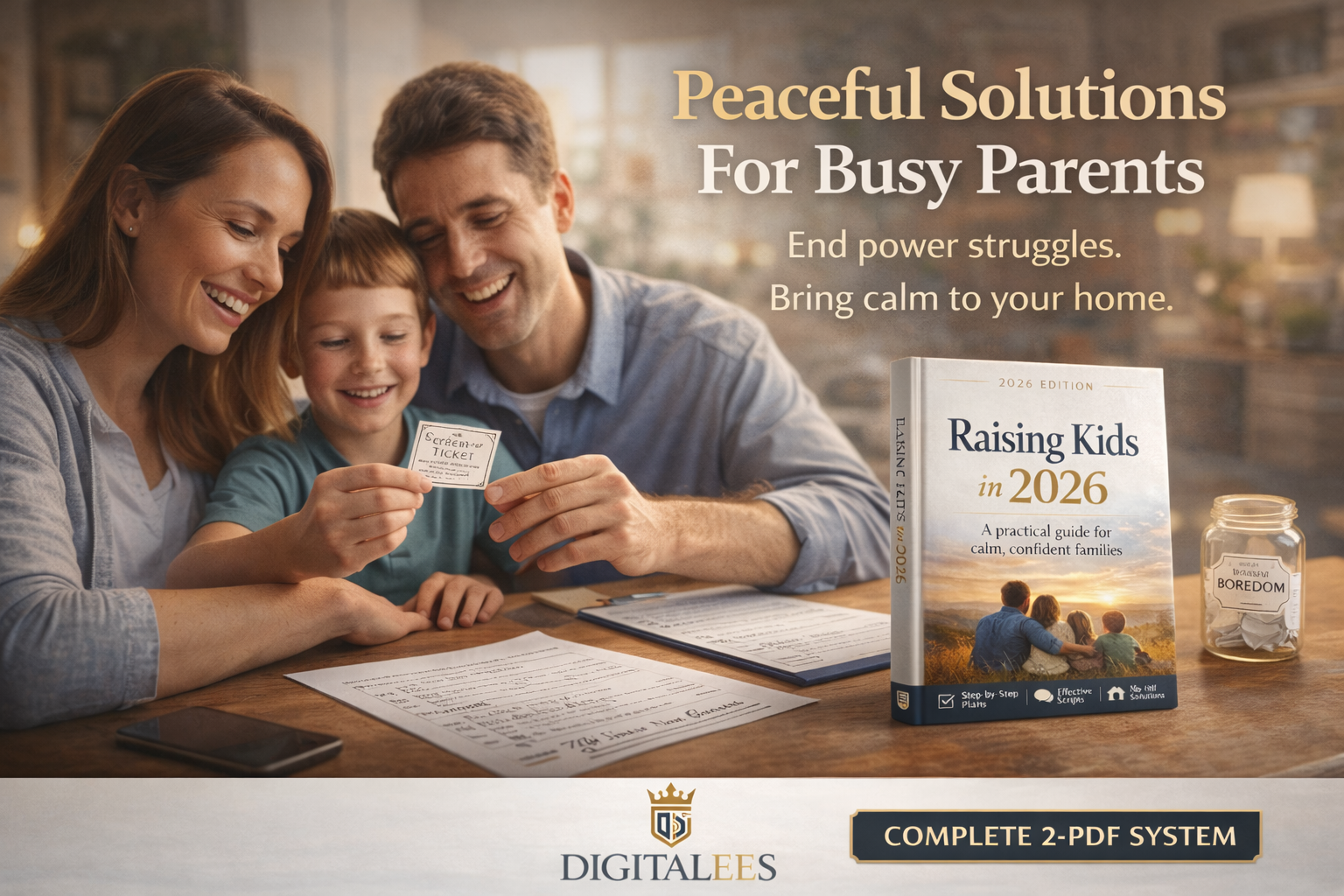 Raising Kids in 2026 – The Calm Boundaries System + Ultimate Tools Pack
