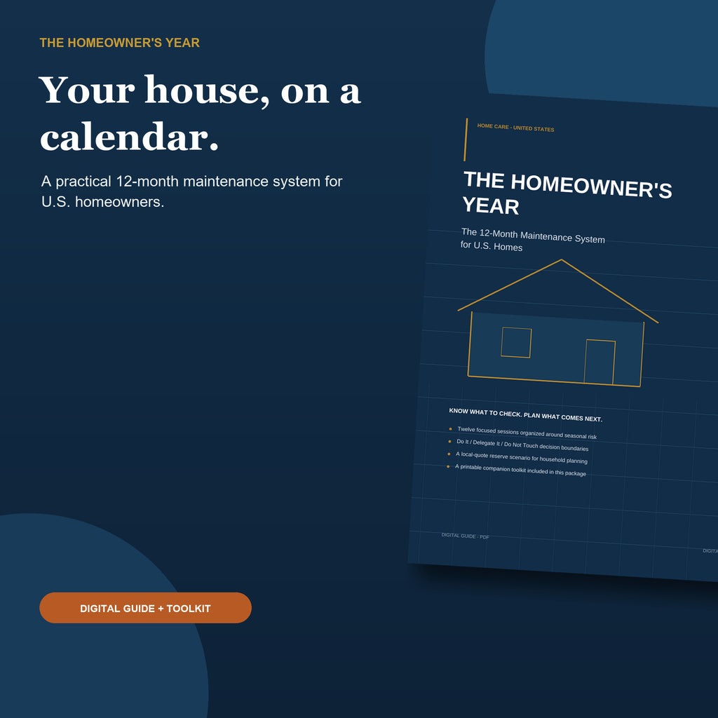 The Homeowner's Year 12-month home maintenance planner and guide