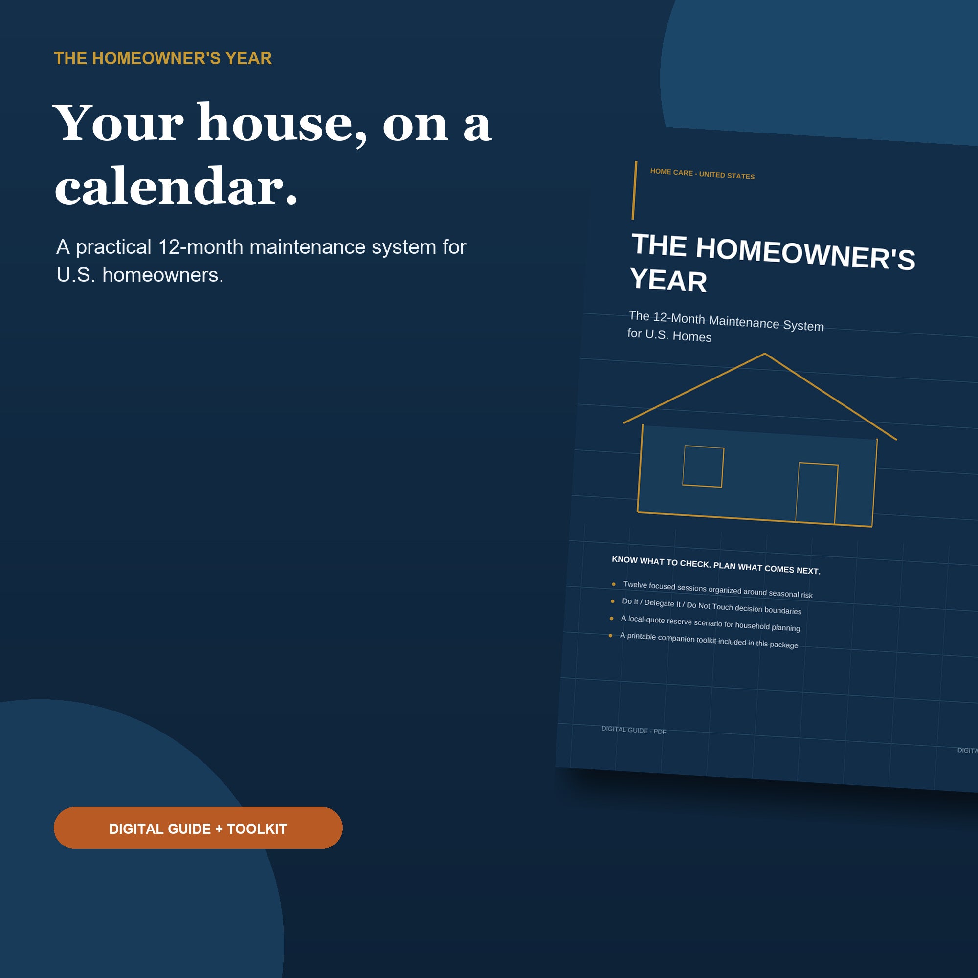 The Homeowner's Year 12-month home maintenance planner and guide