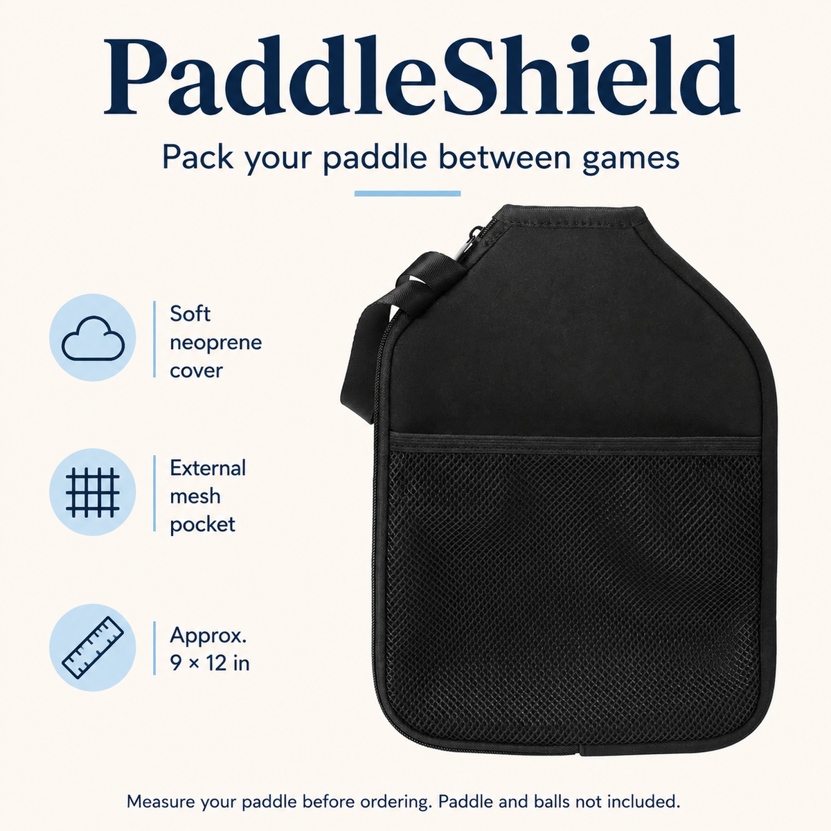 PaddleShield Neoprene Pickleball Cover